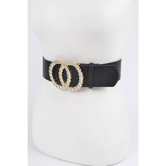 Rhinestone Filled Double Ring Belt main image 13